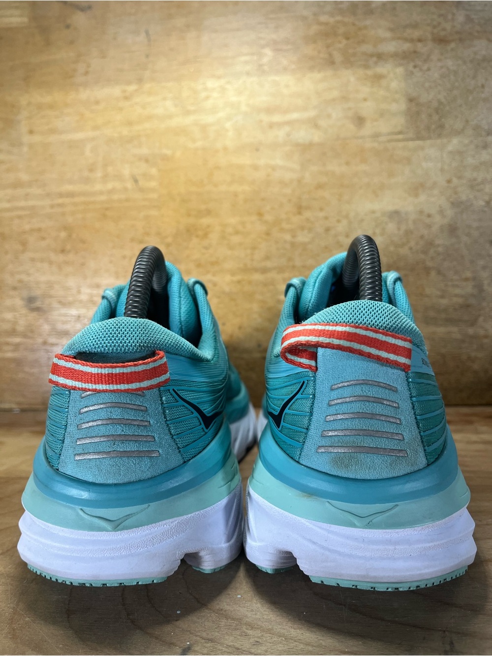 Hoka One One Bondi 7 Womens Size 8 Wide Running Shoes Sneakers Eggshell Blue - Picture 5 of 12